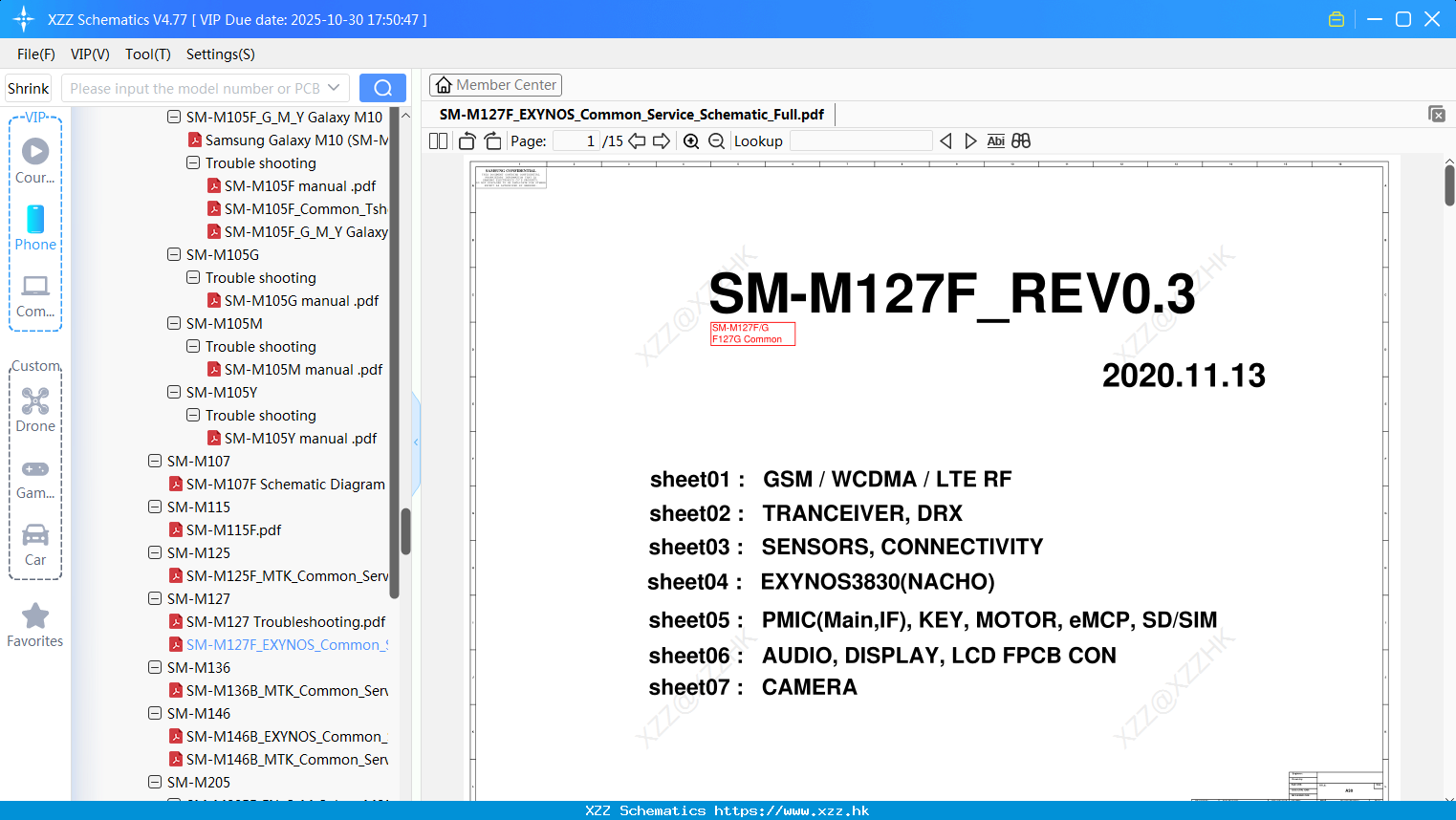 Samsung SM-M127F_EXYNOS_Common_Service_Schematic_Full